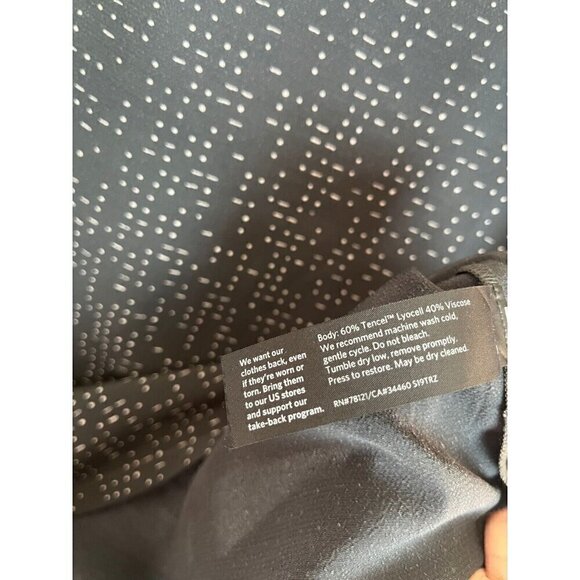 Eileen Fisher Womens Xs Morse Code Dotted Tencel Viscose Crepe Boxy Lagenlook - Picture 6 of 11